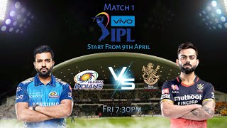 MI vs RCB first match of ipl 2021 || mumbai vs banglore || vivo ipl 2021 first match || vkcreation |