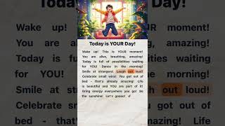 Today is YOUR Day! 🎉 | English Reading and Listening Practice #englishforbeginners #motivation