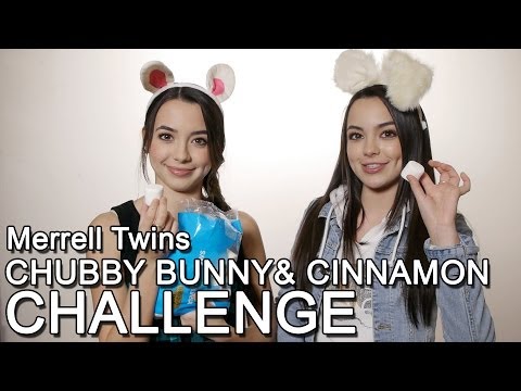 Chubby Bunny Challenge & Cinnamon Challenge - Merrell Twins Video