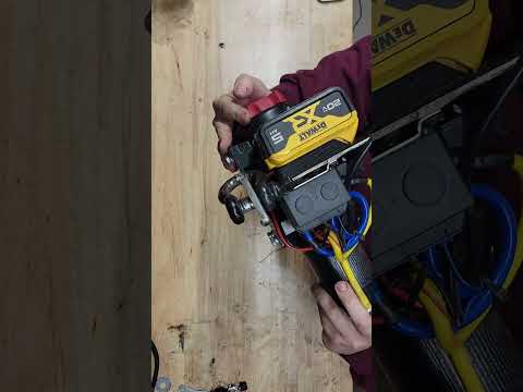 Portable 3500lb Harbor Freight winch that runs off a 20v Dewalt!
