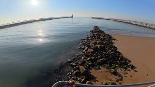 Relaxation ambient sounds at beach with calm waves