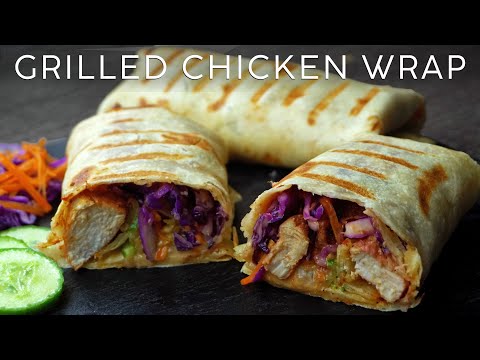 Chicken Wrap Recipe | Homemade Grilled Chicken Wrap | Quick And Easy | Tortilla Wrap