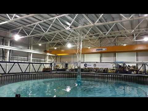 The University of Edinburgh's Wave Tank Producing a Spike Wave. Concentric Singularity!