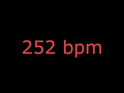 Metrónomo 252 bpm 4/4-Volumen Alto - Para practicar ejercicios de Guitarra Eléctrica-Bajo-Batería.