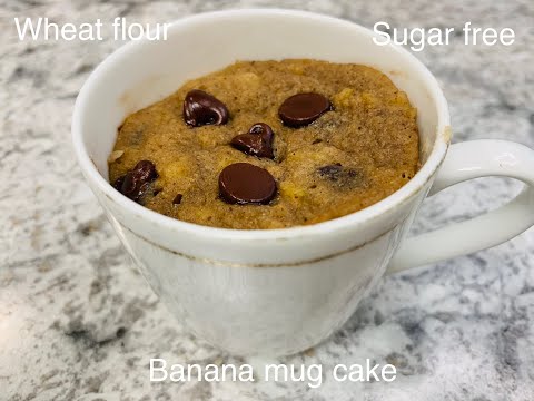 Whole wheat banana mug cake.#Healthy cake #Healthy recipe.