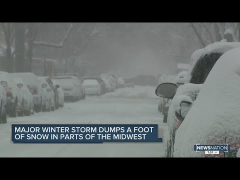 Major winter storm dumps a foot of snow in parts of the Midwest