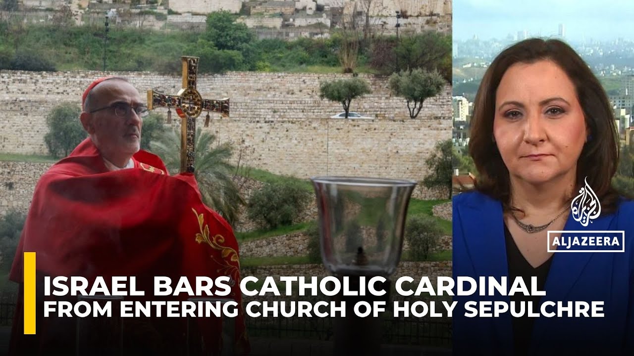 Israeli police block Catholic cardinal from entering Church of the Holy Sepulchre on Palm Sunday