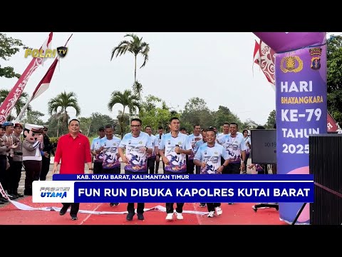POLRES KUTAI BARAT GELAR FUN RUN 7,9 K MERIAHKAN HARI BHAYANGKARA KE-79