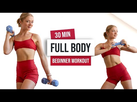 30 MIN FULL BODY HIIT Workout For Beginners - With Weights - Home Workout, No Repeats