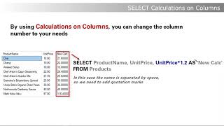 SQL | SELECT Calculations on Columns 
