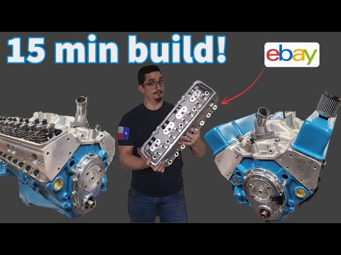 Building a RIPPER 350 Small Block Chevy in 15 minutes! | Ebay Heads