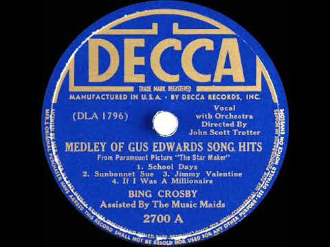 1939 Bing Crosby - Medley Of Gus Edwards Song Hits