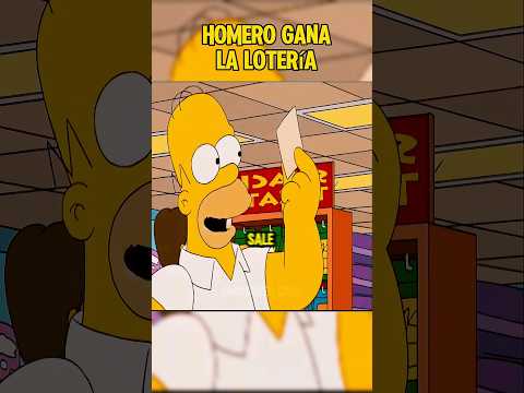 Homero GANA la LOTERÍA #lossimpson #thesimpsons #shortvideo #simpsons