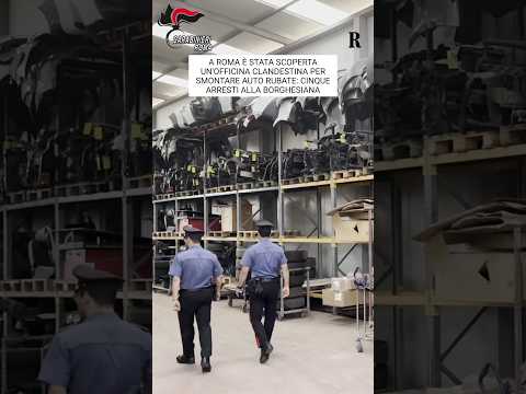 A Roma è stata scoperta un'officina clandestina per smontare le auto rubate