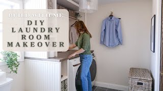 DIY Small Laundry Room Makeover on a Budget | Custom Laundry Cabinet