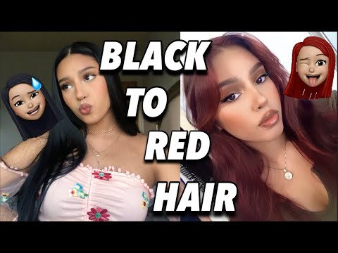BLACK BOX DYE TO RED HAIR TRANSFORMATION / COLOR OOPS...