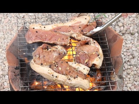 Thai Barbecued Pork Recipe. Cooking Moo Yang