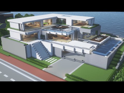 Minecraft Tutorial | Modern House | Gracium - Modern City #16