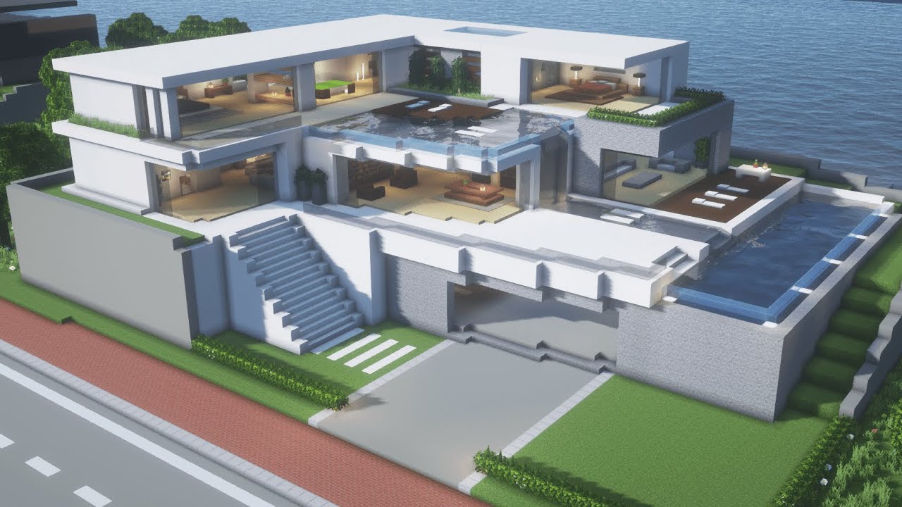 JINTUBE Modern House 16 1 - Minecraft