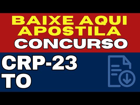 Baixar Apostila Concurso CRP - 23 TO Grátis Mapas Mentais