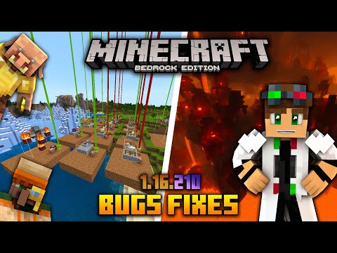 New Update to Minecraft Bedrock 1.16.210!  - Fixed Bugs, Boats, Nether Ambience...