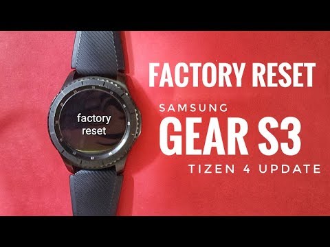 Reset Samsung Gear S3 (Tizen 4)