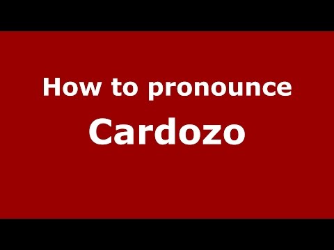How to pronounce Cardozo (Spanish/Argentina) - PronounceNames.com