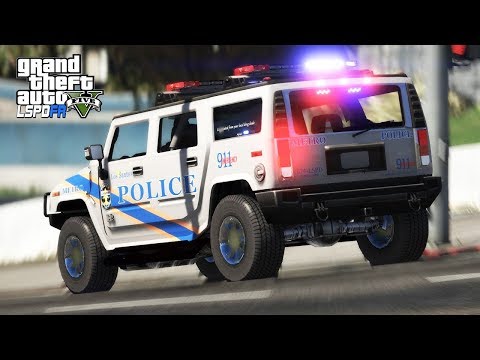 GTA 5 LSPDFR MOD #065 (Real Life Mod) - CITY TUESDAY PATROL ON HAMMER H2!!!