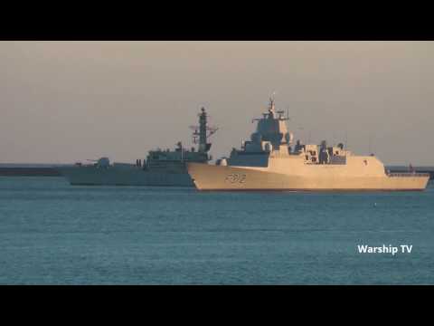 NATO Warships gather off the Breakwater in Plymouth Sound - 19th January 2017