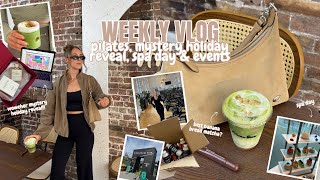 Mystery holiday reveal, afternoon tea spa at O2, banana bread matcha, london trips | WEEKLY VLOG ✈️