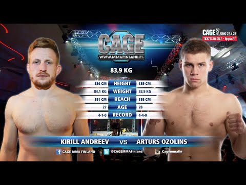 CAGE 57: Andreev vs Ozolins  (Complete MMA Fight)
