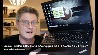 Lenovo ThinkPad E480 SSD & RAM Upgrade mit 1TB ADATA + 8GB HyperX