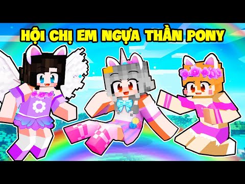 SAMMY WITH SISTERS BECOME A PONY IN MINECRAFT