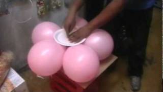 decoracion con globos FLOR DE 5 PETALOS SENCILLA.