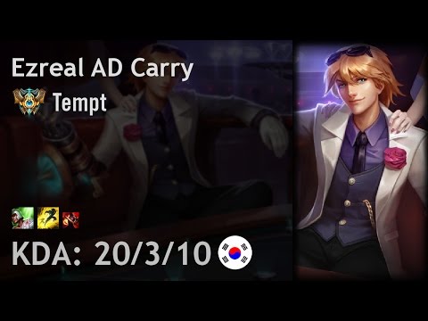 Ezreal AD Carry vs Lucian - Tempt - KR Challenger Patch 6.19
