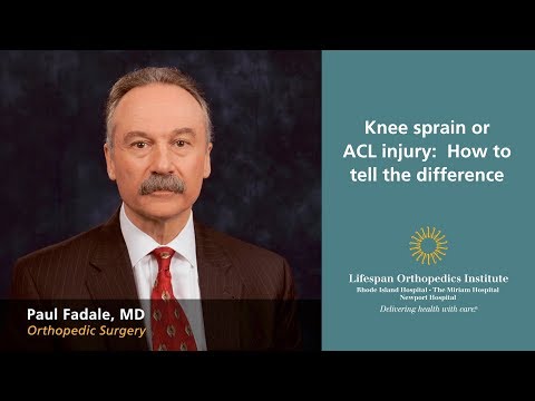 Knee sprain or ACL injury:  How to tell the difference