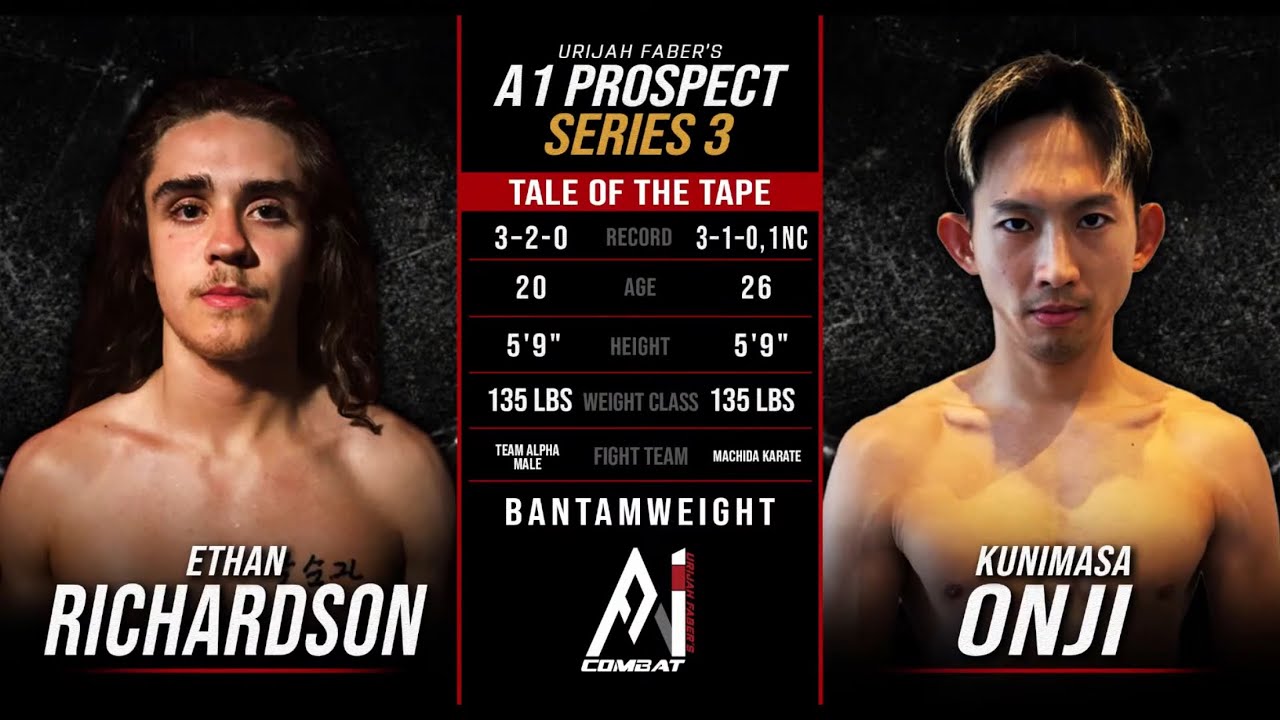  Kunimasa Onji vs Ethan Richardson | Amateur Bantamweight Bout | A1 Combat Prospect Series 3