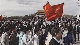 Chinese Protests 1989 Beijing Tiananmen Square - Stock Footage