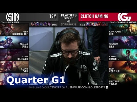 TSM vs CG - Game 1 | Quarter Finals S9 LCS Summer 2019 | TSM vs Clutch Gaming G1
