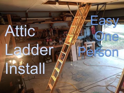 Louisville Attic Ladder Install With One Person (EASY)