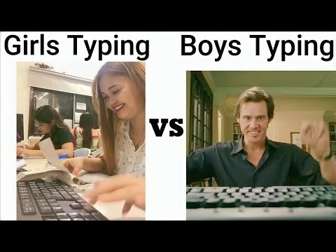 Girls Typing⌨️ VS Boys Typing⌨️😂😂 #girlsvsboys #comedy #funny