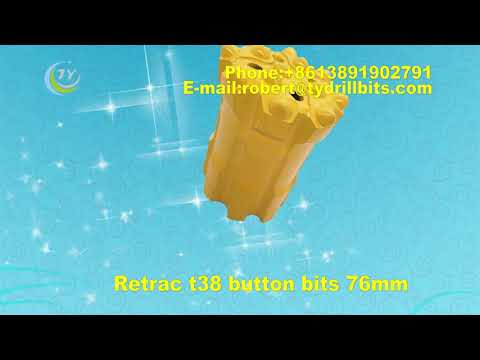 Retrac type button drill bits 76mm T38 for Sandvik size
