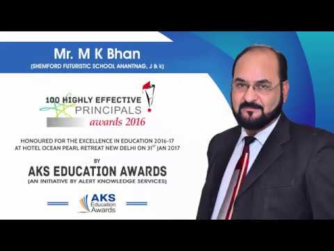 100 Highly Effective Principals of 2016 - M K Bhan