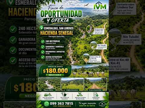 🏡 Más que una FINCA, una inversión con futuro. ¡Conócela hoy!  #ecuador #sanlorenzo #bienesraices