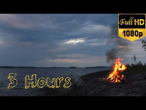 🔥The Best Relaxing Peaceful Campfire at Sunrise 🔥Relaxation Video with Crackling Fireplace Sounds