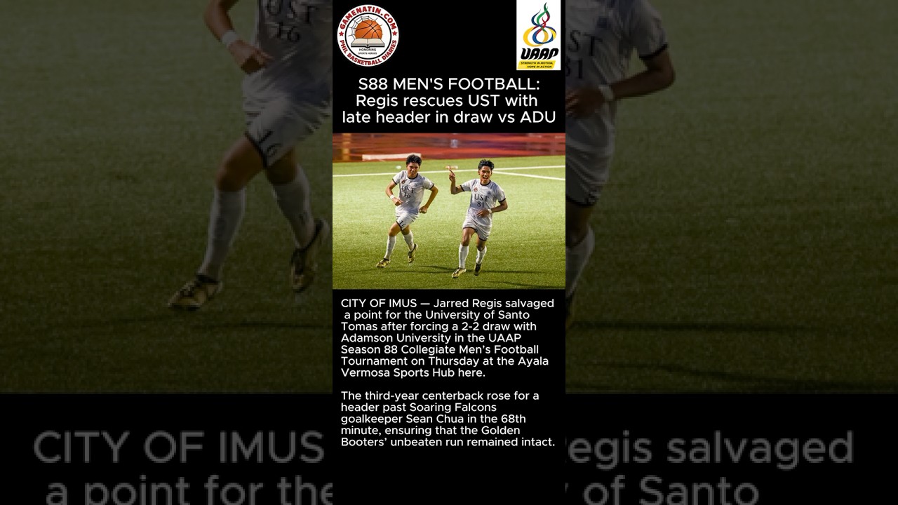 UAAP Football: Jarred Regis' strike salvages draw for UST vs Adamson