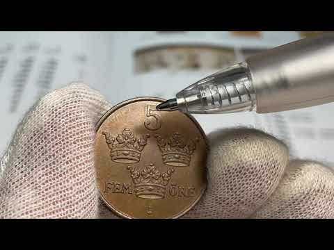 5 Öre 1909 med litet kors - Ett vackert ocirkulerat exemplar från Roberto Delzanno Numismatik