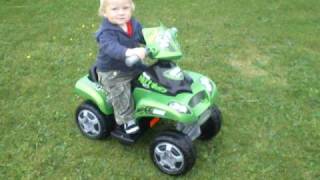 preview picture of video 'Benn 12 months old on electric quad new Rossie'