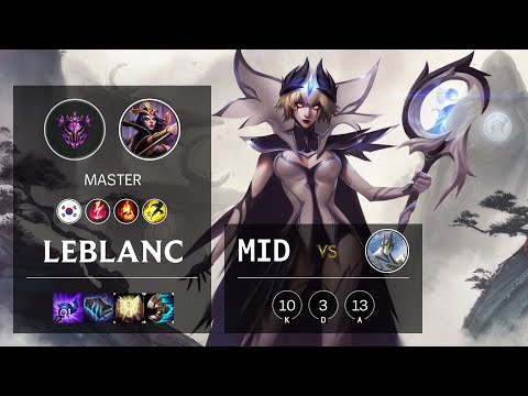 LeBlanc Mid vs Galio - KR Master Patch 10.22