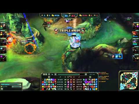 1v4 AP Kog'Maw Cleanup Quadra Kill